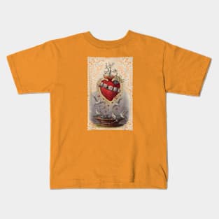 Immaculate Heart of Mary Blessed Mother Catholic Vintage Kids T-Shirt